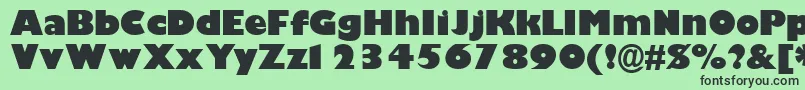 GimletblacksskBold Font – Black Fonts on Green Background