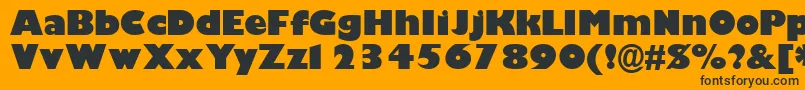 GimletblacksskBold Font – Black Fonts on Orange Background