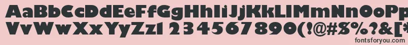 GimletblacksskBold Font – Black Fonts on Pink Background
