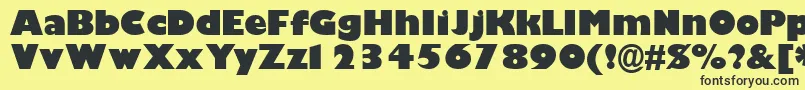 GimletblacksskBold Font – Black Fonts on Yellow Background