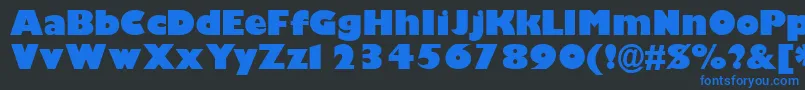 フォントGimletblacksskBold – 黒い背景に青い文字