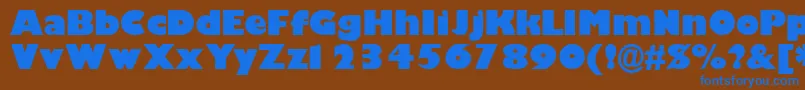 フォントGimletblacksskBold – 茶色の背景に青い文字