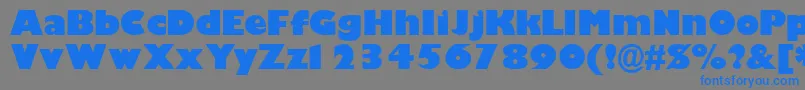 Шрифт GimletblacksskBold – синие шрифты на сером фоне
