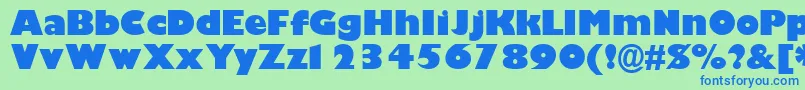 Шрифт GimletblacksskBold – синие шрифты на зелёном фоне