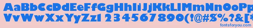 Шрифт GimletblacksskBold – синие шрифты на розовом фоне