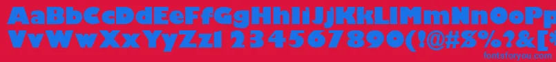 GimletblacksskBold Font – Blue Fonts on Red Background