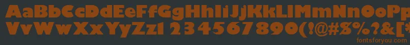 GimletblacksskBold Font – Brown Fonts on Black Background
