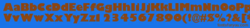 GimletblacksskBold Font – Brown Fonts on Blue Background