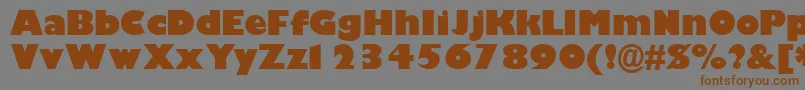 GimletblacksskBold Font – Brown Fonts on Gray Background