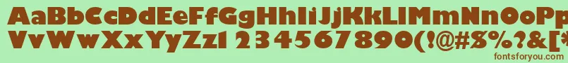 GimletblacksskBold Font – Brown Fonts on Green Background
