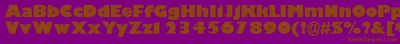 GimletblacksskBold Font – Brown Fonts on Purple Background