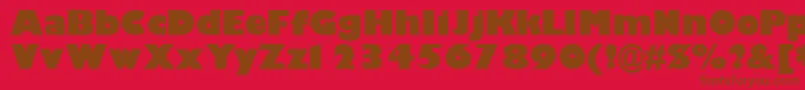 GimletblacksskBold Font – Brown Fonts on Red Background