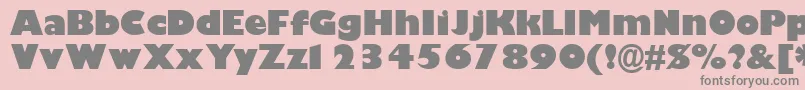 GimletblacksskBold-Schriftart – Graue Schriften auf rosa Hintergrund