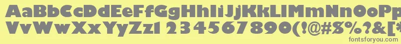 GimletblacksskBold Font – Gray Fonts on Yellow Background