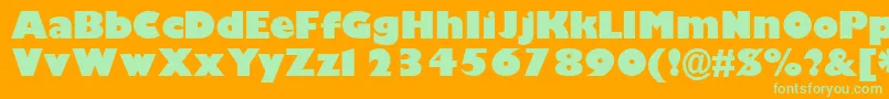 GimletblacksskBold Font – Green Fonts on Orange Background