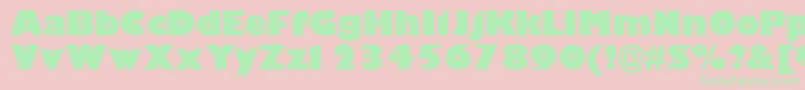 GimletblacksskBold Font – Green Fonts on Pink Background