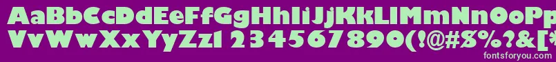 GimletblacksskBold Font – Green Fonts on Purple Background