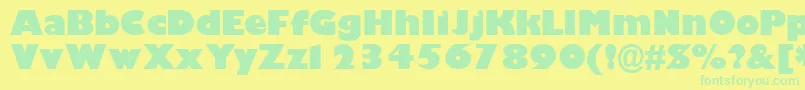 GimletblacksskBold Font – Green Fonts on Yellow Background