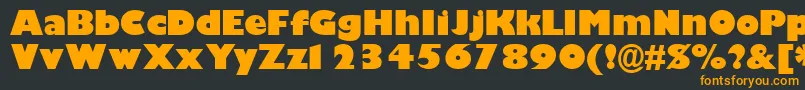 GimletblacksskBold Font – Orange Fonts on Black Background