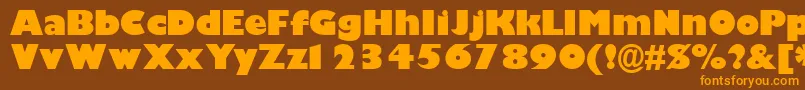GimletblacksskBold Font – Orange Fonts on Brown Background