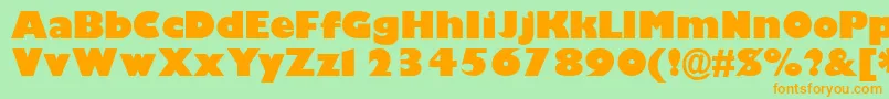 GimletblacksskBold Font – Orange Fonts on Green Background