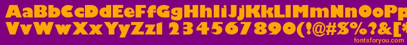 GimletblacksskBold Font – Orange Fonts on Purple Background