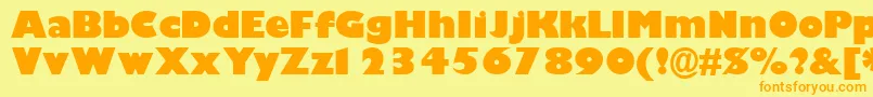 GimletblacksskBold Font – Orange Fonts on Yellow Background