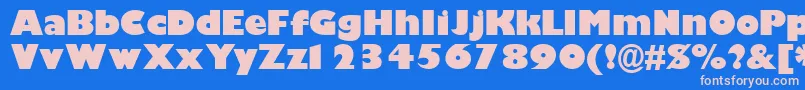 GimletblacksskBold Font – Pink Fonts on Blue Background
