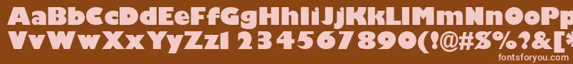 GimletblacksskBold Font – Pink Fonts on Brown Background