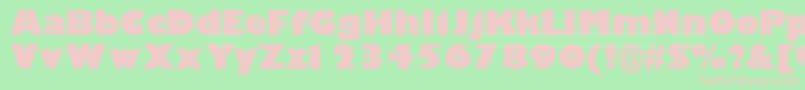 GimletblacksskBold Font – Pink Fonts on Green Background