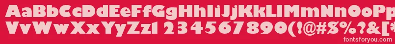 GimletblacksskBold Font – Pink Fonts on Red Background