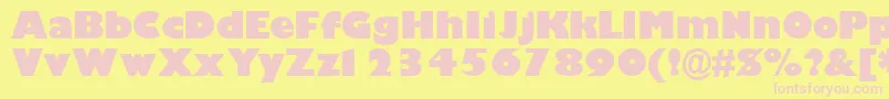 GimletblacksskBold Font – Pink Fonts on Yellow Background