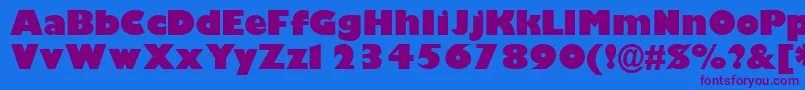 GimletblacksskBold Font – Purple Fonts on Blue Background