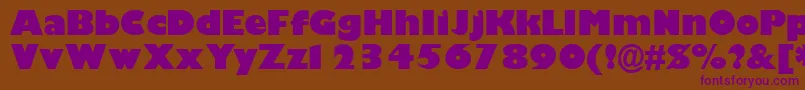 GimletblacksskBold-Schriftart – Violette Schriften auf braunem Hintergrund