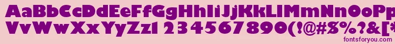 GimletblacksskBold Font – Purple Fonts on Pink Background
