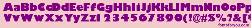 GimletblacksskBold-Schriftart – Violette Schriften auf rosa Hintergrund