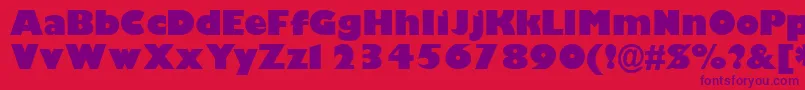 GimletblacksskBold Font – Purple Fonts on Red Background