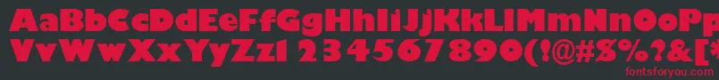 GimletblacksskBold Font – Red Fonts on Black Background