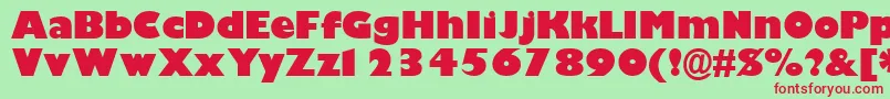 GimletblacksskBold Font – Red Fonts on Green Background