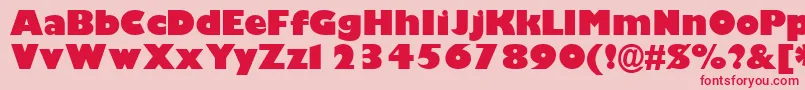 GimletblacksskBold Font – Red Fonts on Pink Background