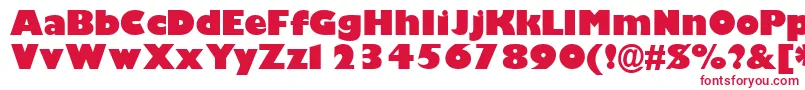 GimletblacksskBold Font – Red Fonts on White Background