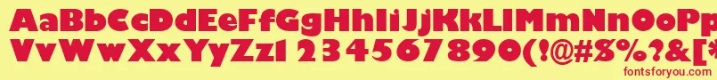 Шрифт GimletblacksskBold – красные шрифты на жёлтом фоне
