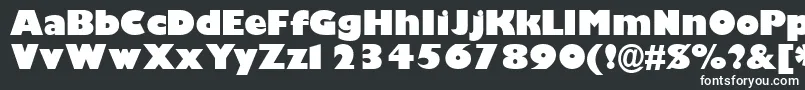 Шрифт GimletblacksskBold – белые шрифты на чёрном фоне