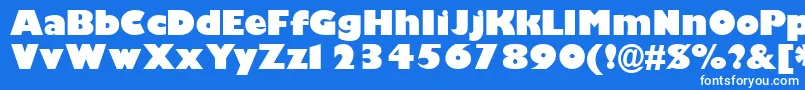 GimletblacksskBold Font – White Fonts on Blue Background
