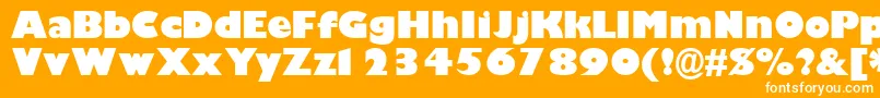 Шрифт GimletblacksskBold – белые шрифты на оранжевом фоне