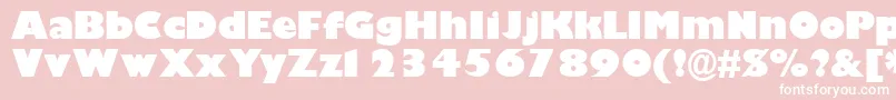 GimletblacksskBold Font – White Fonts on Pink Background