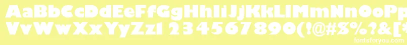 GimletblacksskBold Font – White Fonts on Yellow Background