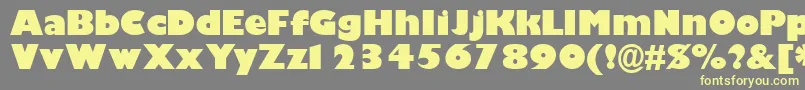 GimletblacksskBold Font – Yellow Fonts on Gray Background