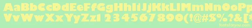 GimletblacksskBold Font – Yellow Fonts on Green Background