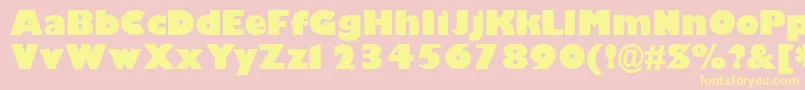 GimletblacksskBold Font – Yellow Fonts on Pink Background